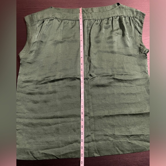 Talbots Silky Bateau Cap Sleeve Blouse Emerald Green 12P - Picture 5 of 6